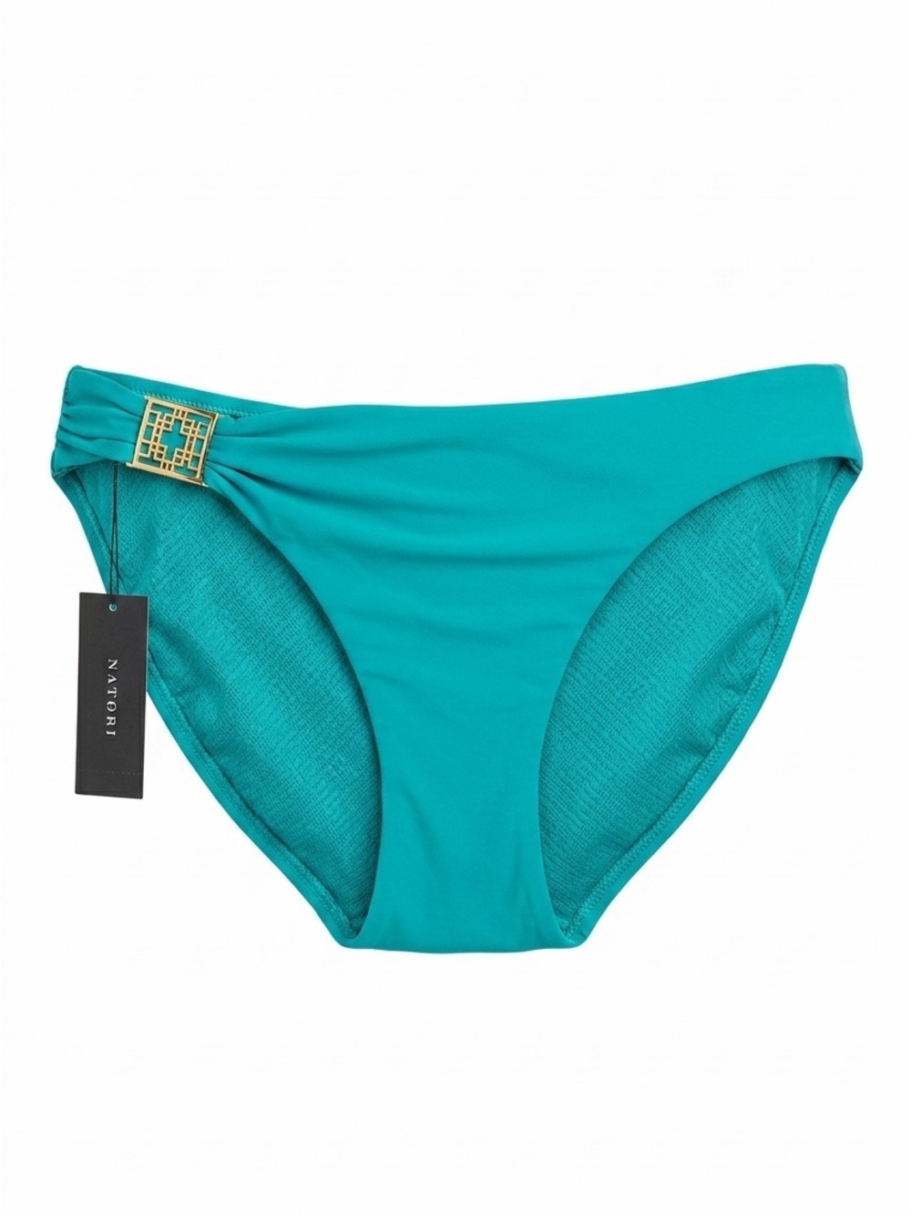 Natori Women’s Large Turquoise Hipster Bottom w/ Slider Swim Bikini Bottoms $78